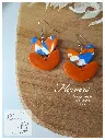 Flowers - orange unique bleu jean’s  