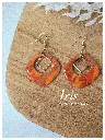 IRIS- marbré Orangé unique 