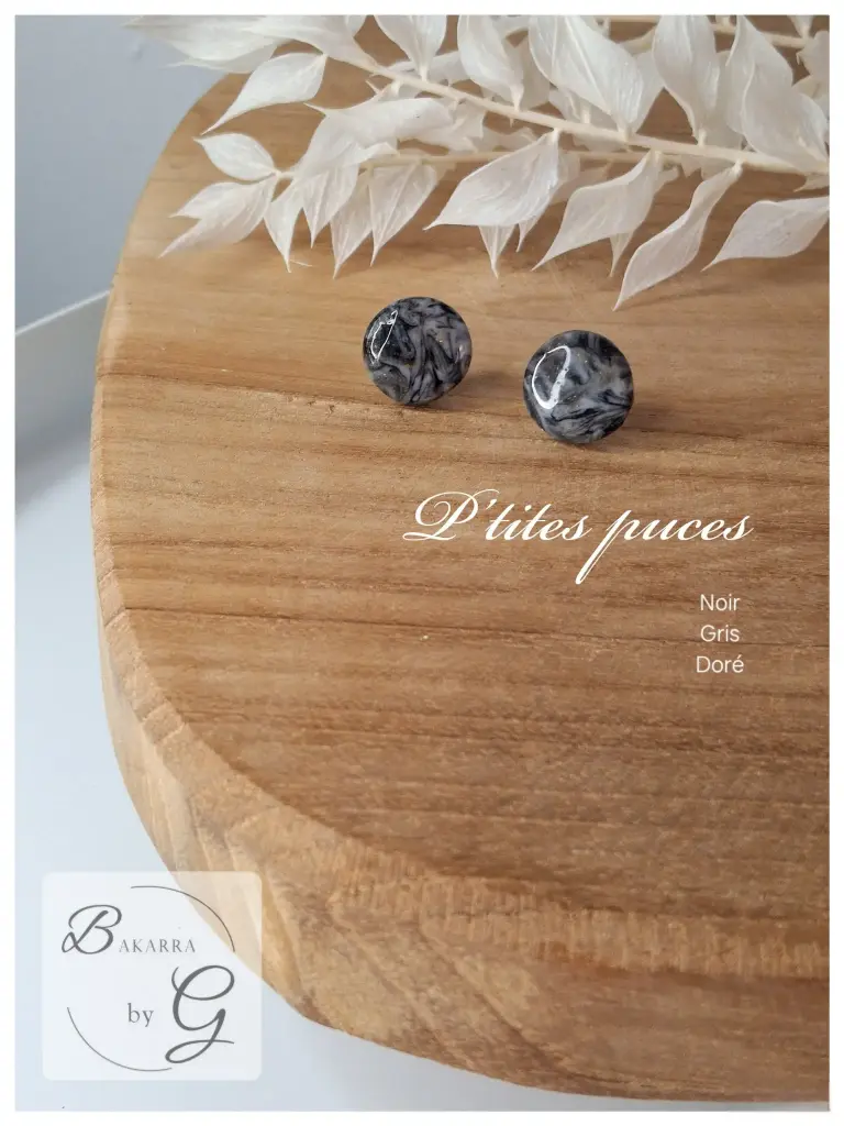 Les p’tites puces   Noir gris doré