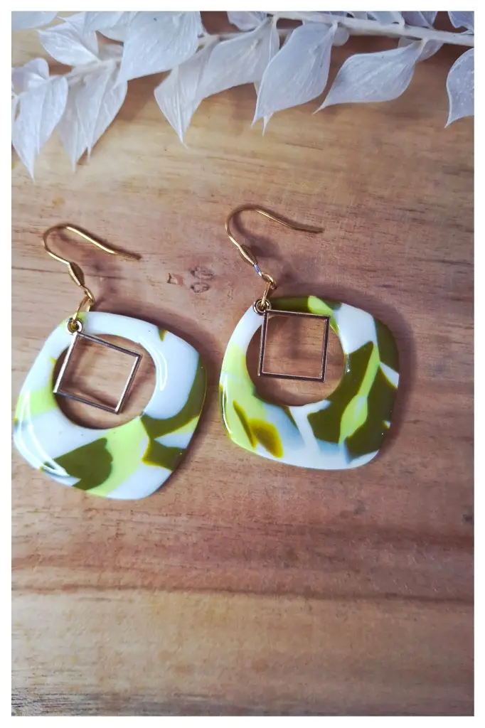 IRIS- kaki blanc citron vert