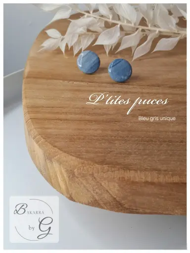 Les p’tites puces   Bleu gris unique