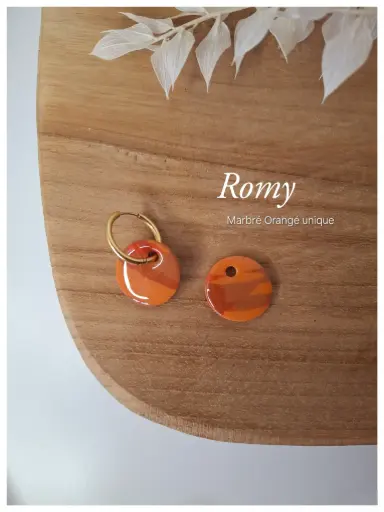 Romy - marbré orangé unique