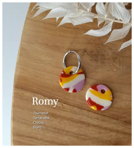 Romy - Tournesol Crocus Terracotta Blanc