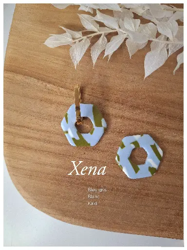 Xena bleu gris blanc kaki