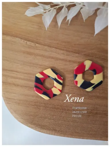 Xena Framboise Jaune craie Pétrole