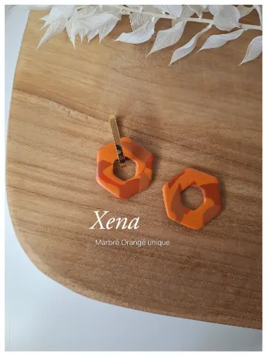 Xena marbré orangé unique