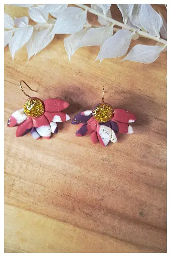 Camélia - Marbré rose violet unique