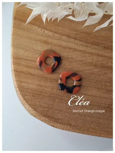 Cléa - Marbré Orangé unique 