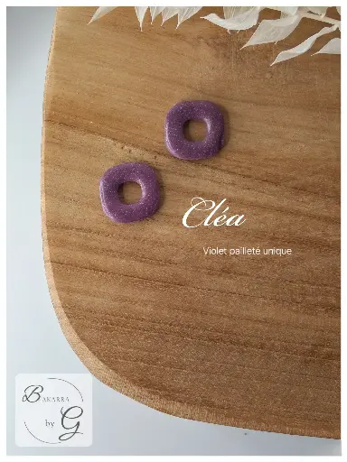 Cléa - violet pailleté unique 